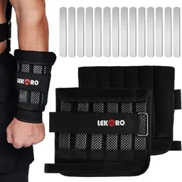 Verstellbare Handgelenkgewichte für Fitness und Workout, 1 Paar, max. 3 kg
