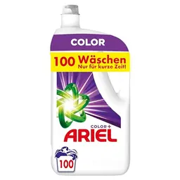 Ariel Flüssigwaschmittel Color, 100 Waschladungen, Kraftvolle Fleckenentfernung