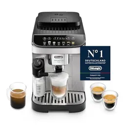 De’Longhi Magnifica Evo Kaffeevollautomat mit One-Touch-Getränken, Milchcrema, Soft-Touch-Bedienfeld, Silber