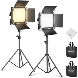 NEEWER 2er Set Bi-Color 660 LED Videolicht mit Stativ, dimmbar für Foto/Video, Schwarz