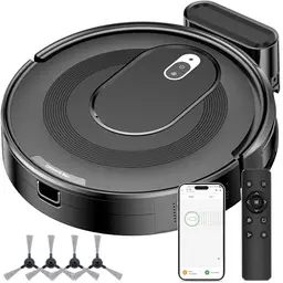 Vexilar Saugroboter, 2800 Pa, 720 ml Behälter, 120 Min Laufzeit, App & Fernsteuerung, ideal für Tierhaare