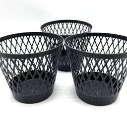 Kimmel Übertopf Gittermuster 12 cm grau (3er Set)