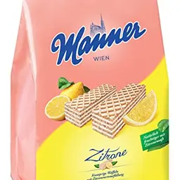 Manner Zitronen-Waffeln | Vegane Waffeln mit Zitronencreme | 400 g