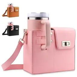Stanley Cup Tasche für 40oz Wasserflaschen mit Fach und verstellbarem Schultergurt - Ideal für Einkaufen, Wandern, Reisen und Camping