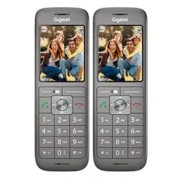 Gigaset CL660HX DUO - Schnurloses DECT-Mobilteil mit Ladeschale, kompatibel mit Fritzbox, anthrazit-metallic