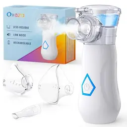 Oxeza Tragbarer Inhalator für Erwachsene, leise & USB-C aufladbar, einstellbarer Sprühnebel, mit Selbstreinigungsfunktion