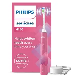 Philips Sonicare 4100 elektrische Zahnbürste, Schalltechnologie, Andruckkontrolle, SmarTimer, Paradise Pink