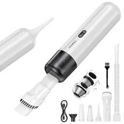 Chuboor Mini Handstaubsauger, 15000Pa Akku, 6 in 1 mit Gebläse, Pumpe, LED und SOS-Licht