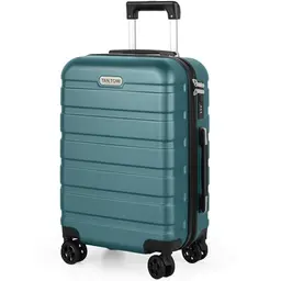 TANTOMI 20 Zoll Handgepäck Koffer, Leichter Hartschalen-Trolley mit 4 Rollen (Helles Dunkelgrün, 41L)