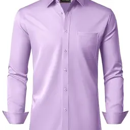 J.VER Herren Hemd, Violett, Business & Freizeit, Regular Fit, Langarm, 3XL