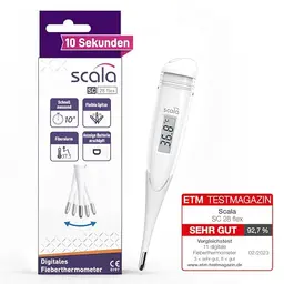 scala SC 28 flex digitales Fieberthermometer – 10 Sek. Messzeit, wasserdicht – für Baby, Kinder & Erwachsene