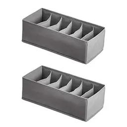Amazon Basics BH- und Unterwäschen-Organizer, Doppelpack, Grau