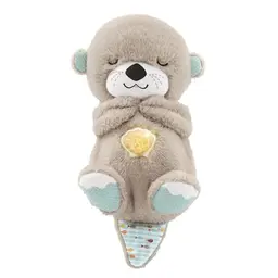 Fisher-Price Schlummer Otter Kuscheltier mit Musik - Baby Spielzeug für Neugeborene