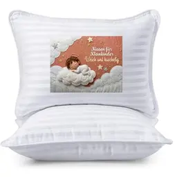 Utopia Bedding Kinderkissen 33x45 cm, 2er Set, atmungsaktiv, für Kinder ab 2 Jahre, Weiß