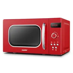 Comfee Retro-Mikrowelle 20 l, 800 W, 8 Automatikmenüs, 5 Leistungsstufen, leidenschaftlich rot