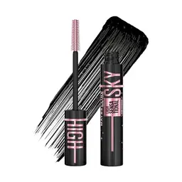 Maybelline Sky High Cosmic Black Mascara für Länge & Volumen, Ultra-schwarz mit Pigmenten, Tower Flex Bürste & Bambusextrakt