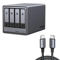 UGREEN NASync DXP4800Plus 4-Bay NAS mit 60W USB-C Kabel