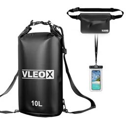 vleoX Dry Bag Set, 10L/20L Wasserdichter Rucksack mit Wasserfester Tasche