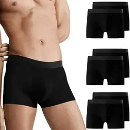 Falechay Herren Boxer Shorts 6er Pack Baumwolle Retro Sportunterhose Schwarz XL