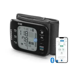 OMRON RS7 Intelli IT Handgelenk-Blutdruckmessgerät, Testsieger 09/2020, Bluetooth-kompatibel