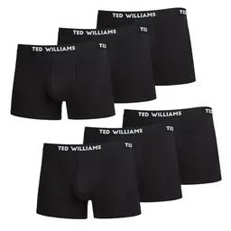 Ted Williams Boxershorts Herren, schwarz, Größe L, 6 Stück - Bequeme Unterwäsche für Männer