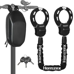 E Scooter Schloss mit Schlüssel, Handschellenschloss für E Scooter und Fahrrad, wasserdichte Tragetasche, hoher Sicherheitsstandard