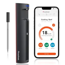 Meatmeet Pro Fleischthermometer mit WLAN und Bluetooth, kabellos für BBQ, Grill und Küche
