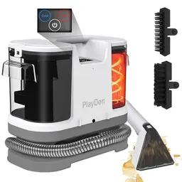 PlayDen Polsterreiniger Nasssauger 450W für Sofa, Teppich, Autositze und Treppen (Weißgrau)