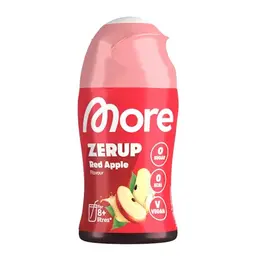 MORE Zerup Red Apple Sirup 65 ml - Zuckerfrei, vegan, für bis zu 8 l Getränk, made in Germany