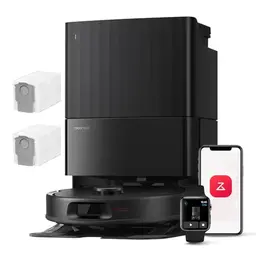 Roborock Qrevo Saugroboter mit Wischfunktion, 8000Pa, LiDAR-Navigation, All-in-One Dock, Schwarz