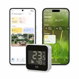 Eve Weather – Smarte Wetterstation für Temperatur und Luftfeuchtigkeit, kabellos, Schwarz
