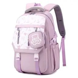 unisoul Schulrucksack für Mädchen und Jungen, wasserdicht, leicht, lila, ideal für Schule und Freizeit