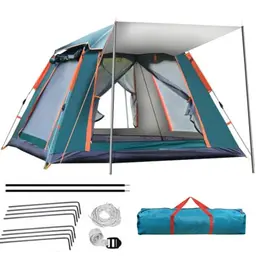 Camping-Zelt für 6-8 Personen, wasserdicht und winddicht, einfach aufbaubar für Familie, Strand oder Bergtour (Grün)
