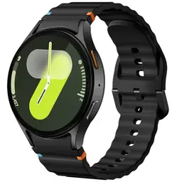 Dirrelo Sport Armband für Samsung Galaxy Watch 7/6/5/4 FE, Dunkelschwarz