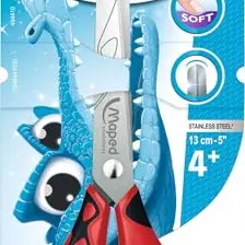 Maped 464410 13 cm Essential Soft Schere mit Zentimeter Markierungen