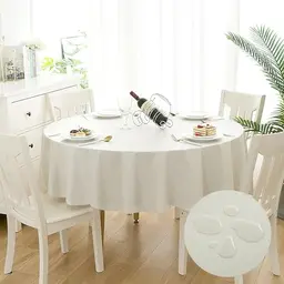 CALIYO Abwaschbare Tischdecke Rund für Küche, Wohnzimmer, Esszimmer, Balkon und Garten - 100cm/120cm/140cm