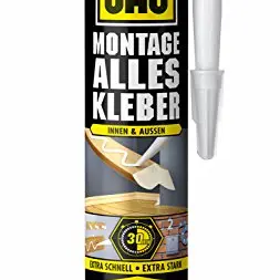 Uhu Montage Alleskleber, Hochfester Klebstoff für fast alle Anwendungen, 425 g