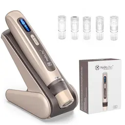 Hydra Pen H5 Dermapen 3-in-1 Microneedling Tool für Hautpflege und Haarwachstum, 5 Patronen, Geschenk für Frauen (Gold)