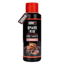 Weber Spare Ribs BBQ Sauce 300 ml – Süßlich-rauchige Grillsoße für Ribs, Pulled Pork & Hähnchen, gluten- & laktosefrei