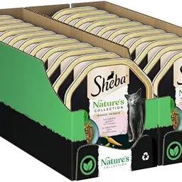 SHEBA Nature’s Collection Nassfutter für Katzen mit Lachs in Sauce, 2 x 11 x 85 g