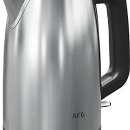 AEG Wasserkocher 1,7 l Edelstahl, 360° drehbar, Einhandbedienung, mit Wasserstandsanzeige und Sicherheitsabschaltung