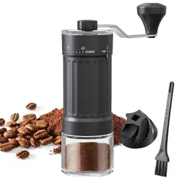 Manuelle Kaffeemühle Mini mit 40 Stufen, tragbar für Reise und Büro, 30g Kapazität