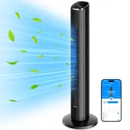 GoveeLife Intelligenter Turmventilator mit App- und Sprachsteuerung, 75° Oszillation, 8 Geschwindigkeitsstufen, 5 Modi, 24h-Timer, Kühlung