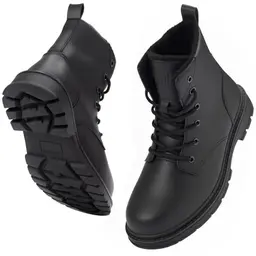 PAMEILA Damen Winterschuhe Wasserdicht mit Warmfutter Rutschfeste Schneestiefel für Winter Outdoor Schwarz