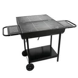 Paxlloonge Doppel-Holzkohlegrill mit 2 Seitenablagen für Camping, Garten & Picknick
