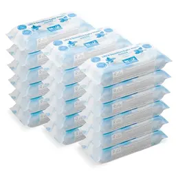 Ultrasensitive Babyfeuchttücher, unparfümiert, 100% pflanzliche Fasern, 1080 Tücher, 18 Packungen à 60 Stück