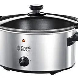 Russell Hobbs Slow Cooker 3,5l, Edelstahlschongarer mit 3 Einstellungen & Warmhaltung, 160 W