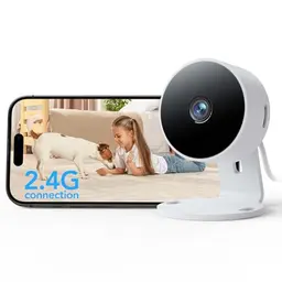 GNCC Innenüberwachungskamera 1080P, WiFi, AI Bewegungs- und Geräuscherkennung, Nachtsicht, Cloud & SD, kompatibel mit Alexa & Google Home