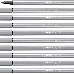 STABILO Premium-Filzstift Pen 68 - 10er Pack - Grau
