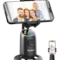 Rollei Easy Creator Desktop mit AI Tracking - 360° Video Stabilisator für TikTok Live Streaming